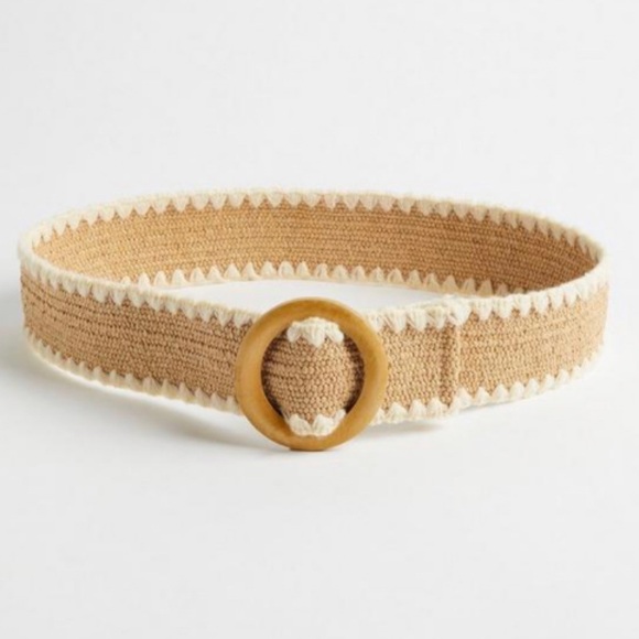 ๐ Raffia Stretch Belt 3 3X 22 24 NWT Torrid New! Tan Brown - Picture 2 of 5